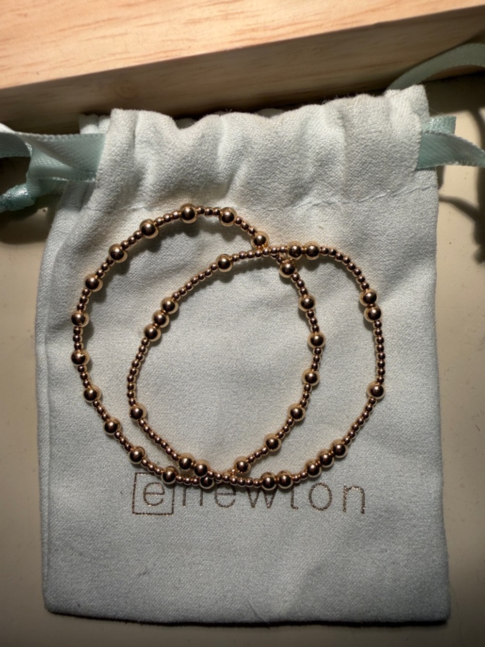 Enewton 6.25 Gold Beaded Stretch Bracelet Set - Elegant Women’s Jewelry